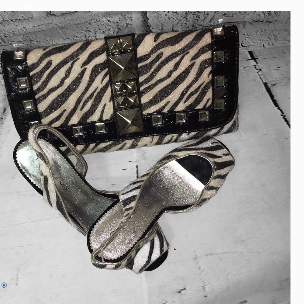 Christine & Kelly faux zebra heels